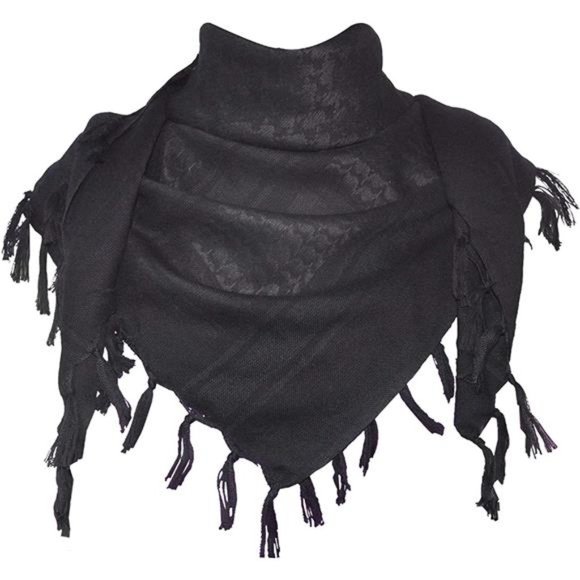 Mens Cotton Shemagh Tactical Desert Scarf Wrap Paintball Halloween - Picture 1 of 6